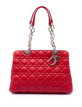 Medium Lambskin Cannage Lady Soft Shopping Tote