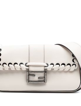 Whipstitch Leather Baguette Crossbody