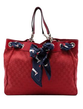 Large GG Canvas Positano Tote