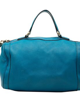 Medium Pebbled Calfskin Soho Boston Bag
