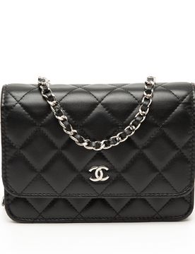 Mini CC Lambskin Wallet on Chain