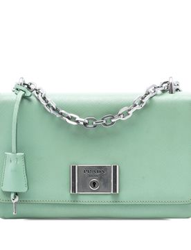 Saffiano Lux Chain Lock Flap