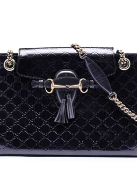 Large ssima Patent Emily Shoulder Bag