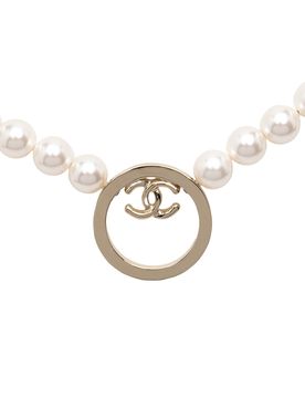 CC Faux Pearl Necklace