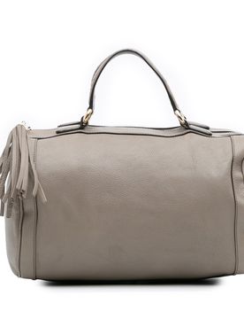 Medium Pebbled Calfskin Soho Boston Bag