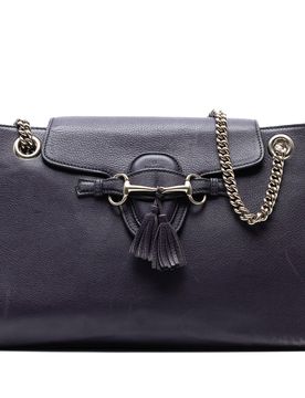 Large Calfskin Emily Shoulder Bag