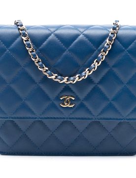 CC Square Quilted Lambskin Wallet on Chain