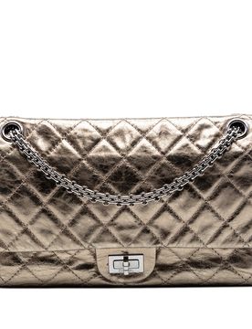 Quilted Metallic Aged Calfskin Reissue 2.55 Double Flap 226
