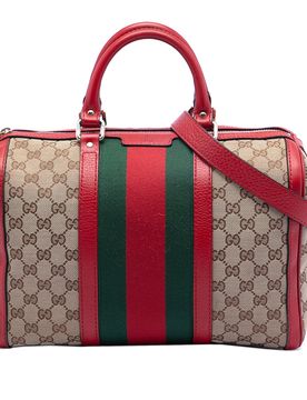 Medium GG Canvas Web Joy Boston Bag