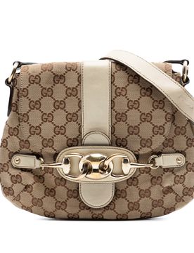 GG Canvas Horsebit Shoulder Bag