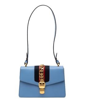 Small Leather Sylvie Web Satchel