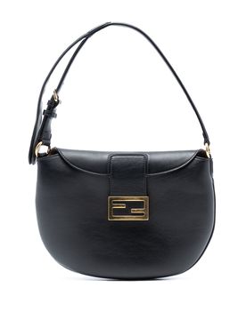 Small Leather Croissant Hobo Bag
