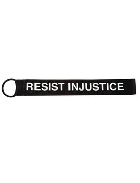 Key Chain, Woven Nylon Resist Racism Petit unisex