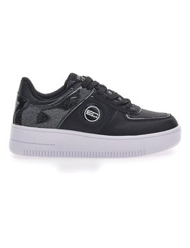 Sneakers Nere Con Flatform Amber Microfiber Metal 38