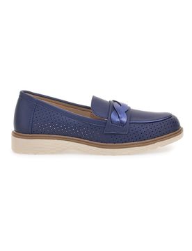 Mocassino Blu Traforato 526819 37