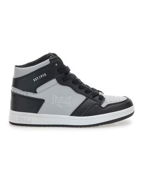 Sneakers Argento e Nere Mid-Cut 716 38