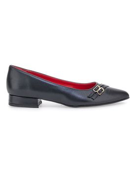 Ballerine Nere A Punta Con Cinturini 3668 37