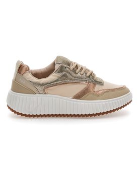 Sneakers Beige con Inserti Metallizzati 012 da Donna 38