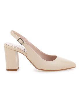 Décolleté Beige Slingback con Tacco Medio 2264 38