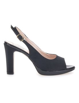 Décolleté Slingback Nere Effetto Raso 4477 40