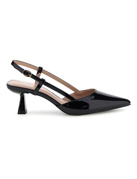 Decolletè slingback nero a punta P669 38
