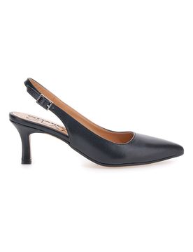 Décolleté slingback nera con tacco 934 38