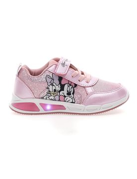 Sneakers Rosa con Velcro e Brillantini e Luci nella Suola MINNIE D3010663T 29