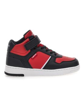 Sneakers mid rosso nere con strappo Kick Mid Se 28