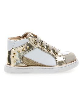 Sneakers oro e bianche con inserti laminati AG1770216717 24