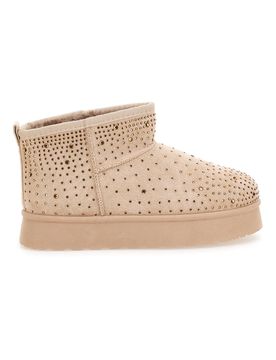 Stivaletti beige con strass e interno caldo con pelo s GB2030 33