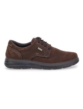 Scarpe Stringate Marroni In Vera Pelle Scamosciata 651428 41