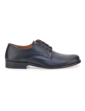 Stringate Classiche Nere con Tomaia in Pelle Made in Italy 402 41