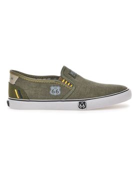 Sneakers Slip-on 21808 Verde Militare 40