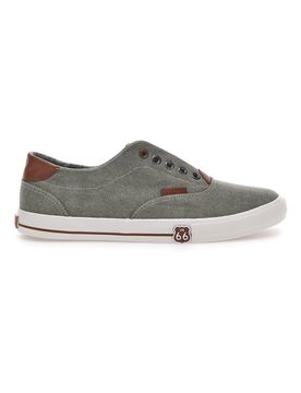 Sneakers in Tela Grigio 91414 41