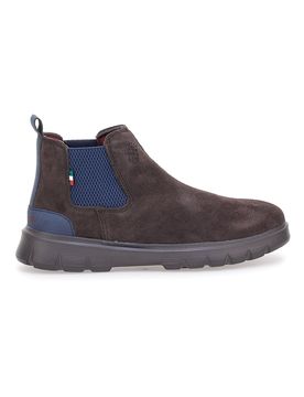 Stivaletti beatles marroni in camoscio con suola sportiva MM983 44