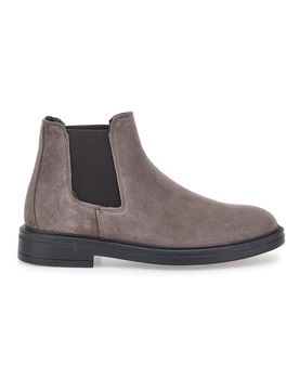 Stivaletti tortora in vera pelle con inserti elastici 1980 43