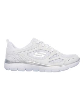 Sneakers bianche in pelle e mesh con Memory Foam Summits Suited 39
