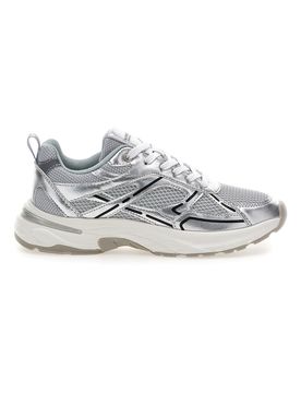 Sneakers da donna argento con inserti mesh 8W25911 36