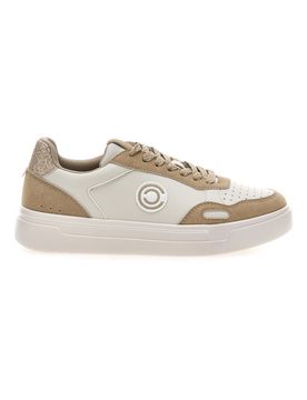 Sneakers Bianco e Beige platform in pelle Casey 38