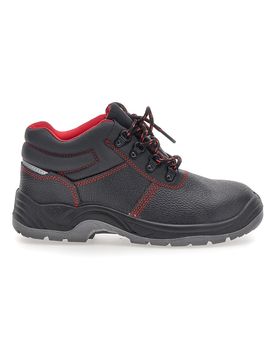 Scarpe antinfortunistiche nero e rosso in pelle 623 S3 SRC 44