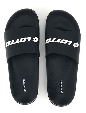 Ciabatte nere con fascia logo L97Y914 44