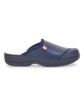 Ciabatte Da Lavoro Blu Vera Pelle 553 37