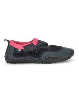 Scarpette da scoglio nere e rosa con chiusura regolabile Watershoes 36