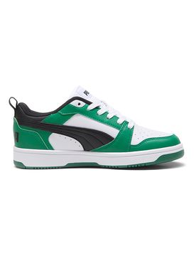 Sneakers Verdi e Bianche con Logo Nero Rebound V6 Lo Jr 38