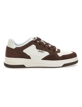 Sneakers bianche e marroni con inserti scamosciati Ginger S 40