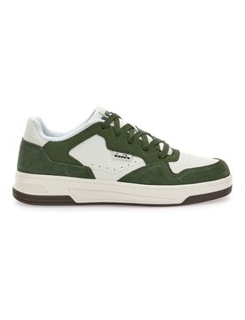Sneakers verde e bianco in pelle 182198 70224 46