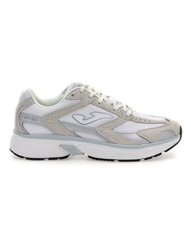 Sneaker da uomo grigie e bianche in mesh traspirante RRT50S2602 41
