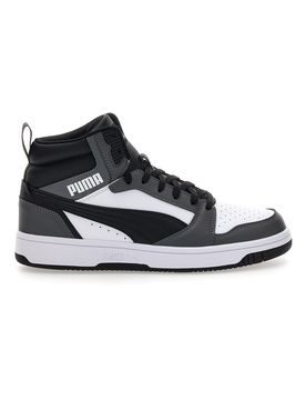 Sneakers nere e bianche mid-cut inserti a contrasto Rebound V6 42