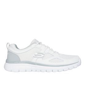 Sneakers bianche in pelle e mesh con soletta memory foam Burns Agoura da Uomo 41