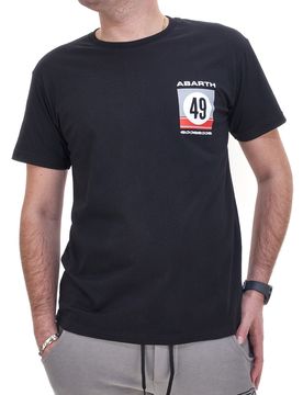 T-Shirt Girocollo Nera con Logo sul Cuore AH24SS054 M